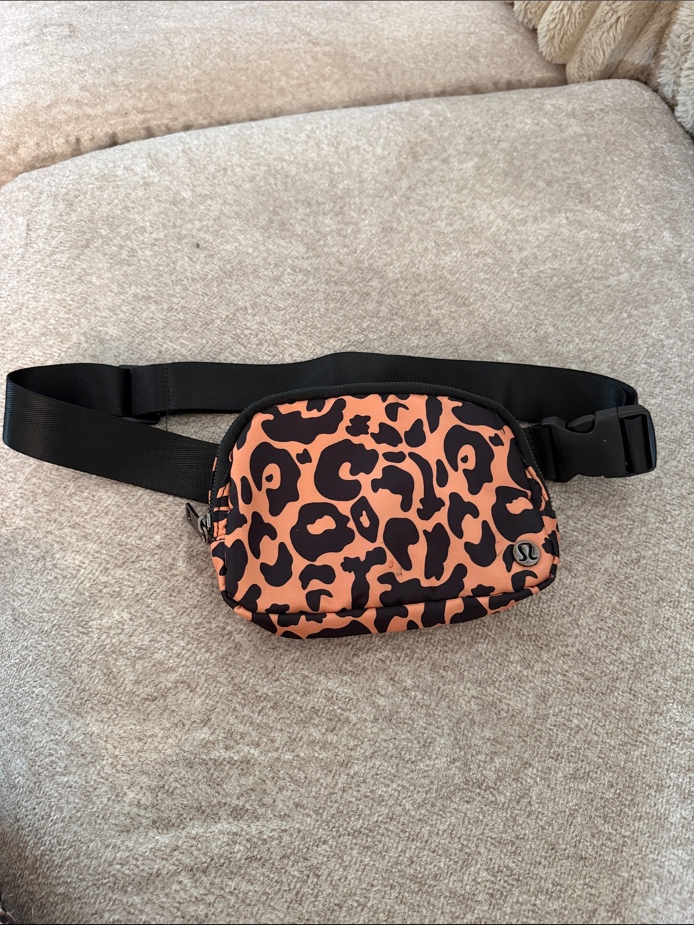 lululemon athletica Black Belt Bag with Orange Accents